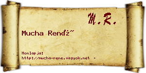 Mucha René névjegykártya